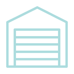 Vector icon representing a garage